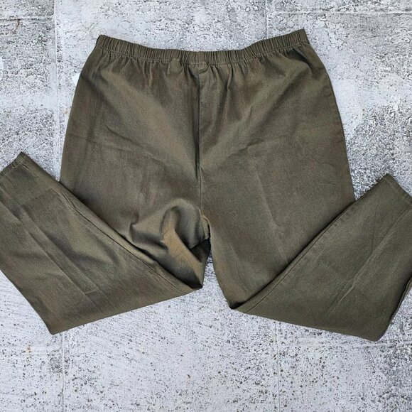 Liz & Me Women Pant Green Stretch Trouser Size 24W Petite NWT $36 - Picture 3 of 9